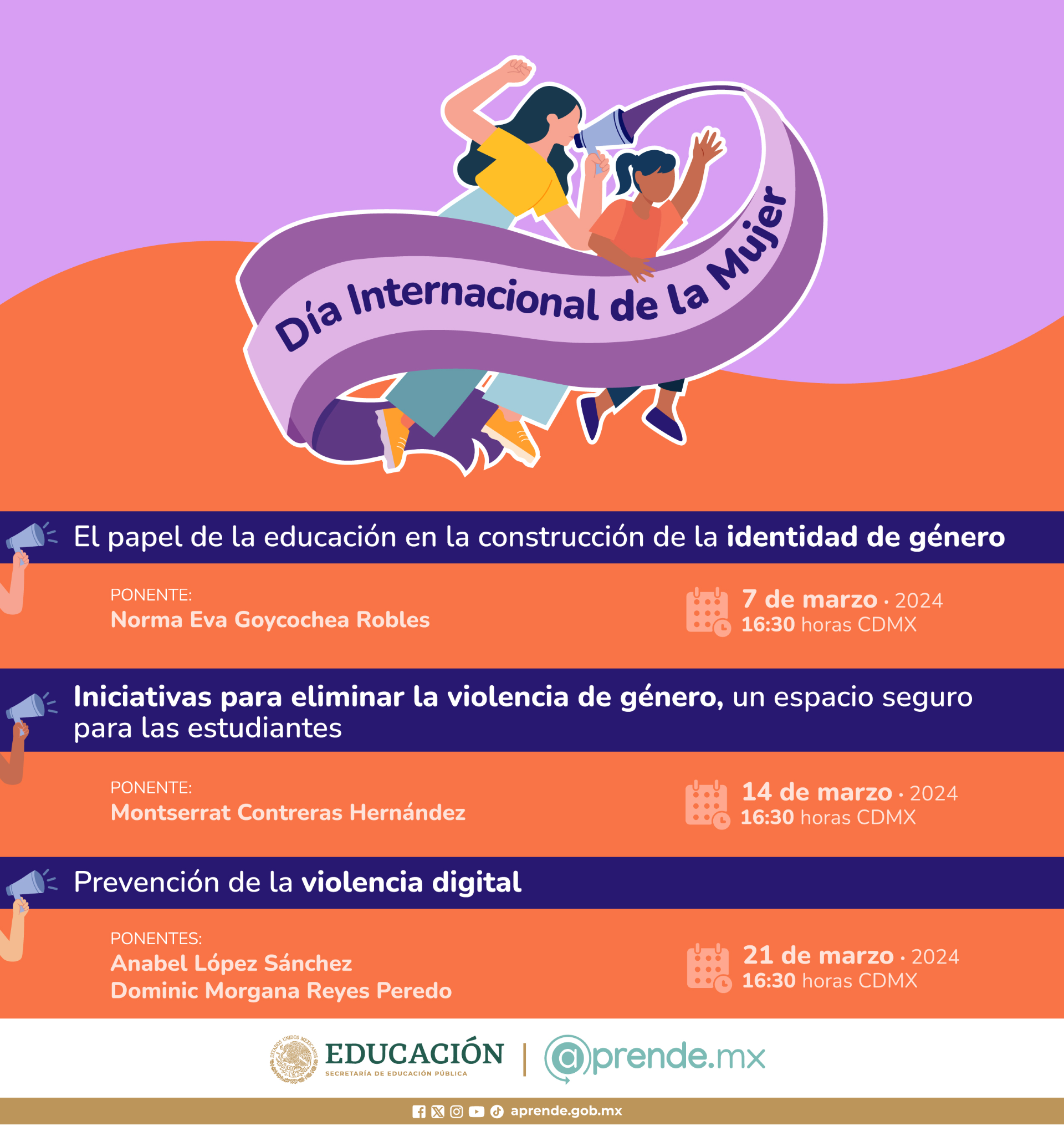 Seminarios virtuales en el marco del Día Internacional de la Mujer